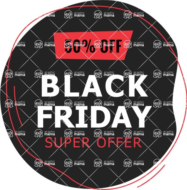 Sale Banner Templates Collection - Flat Black Friday Sale Sign
